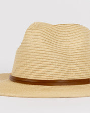 RUSTY GISELE PANAMA STRAW HAT – NATURAL STRAW SUN HAT