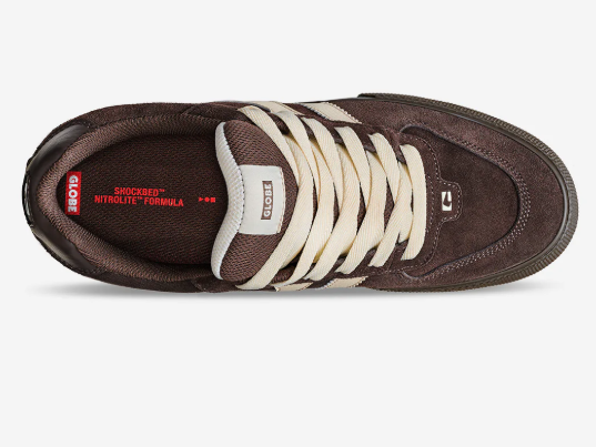 GLOBE ENCORE 2 BROWN DARK GUM MENS SKATE SHOES CLASSIC STREET SNEAKERS