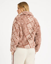 BILLABONG GO FOR IT HALF ZIP FLEECE PULLOVER BROWNSTONE