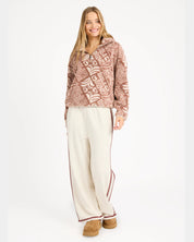 BILLABONG GO FOR IT HALF ZIP FLEECE PULLOVER BROWNSTONE