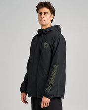 THE MAD HUEYS H SERIES SPLIT SPRAY JACKET MEN’S WATER RESISTANT FLEECE LINED BLACK