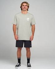 THE MAD HUEYS H SERIES SPLIT SS TEE MEN’S SURF T SHIRT REGULAR FIT FADED DUST