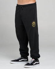 THE MAD HUEYS H SERIES SPLIT TRACKPANT MEN’S FLEECE LOUNGE PANTS BLACK