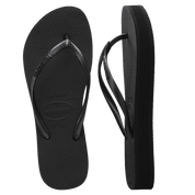 HAVAIANAS SLIM FLATFORM THONGS – BLACK