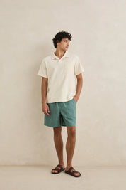 RHYTHM HERRINGBONE JAM MENS ELASTIC WAIST SHORT SEA FOAM