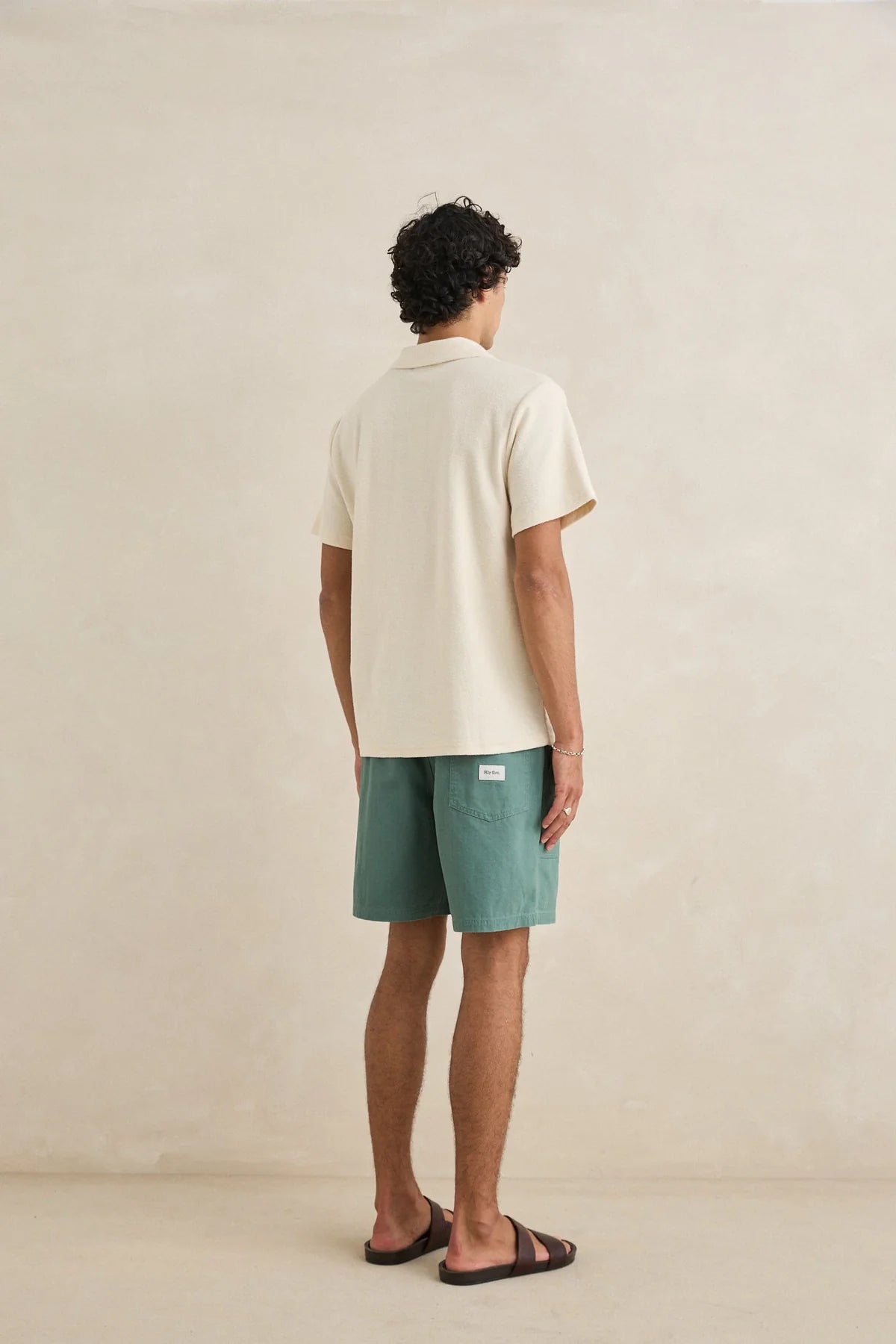 RHYTHM HERRINGBONE JAM MENS ELASTIC WAIST SHORT SEA FOAM