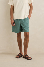RHYTHM HERRINGBONE JAM MENS ELASTIC WAIST SHORT SEA FOAM