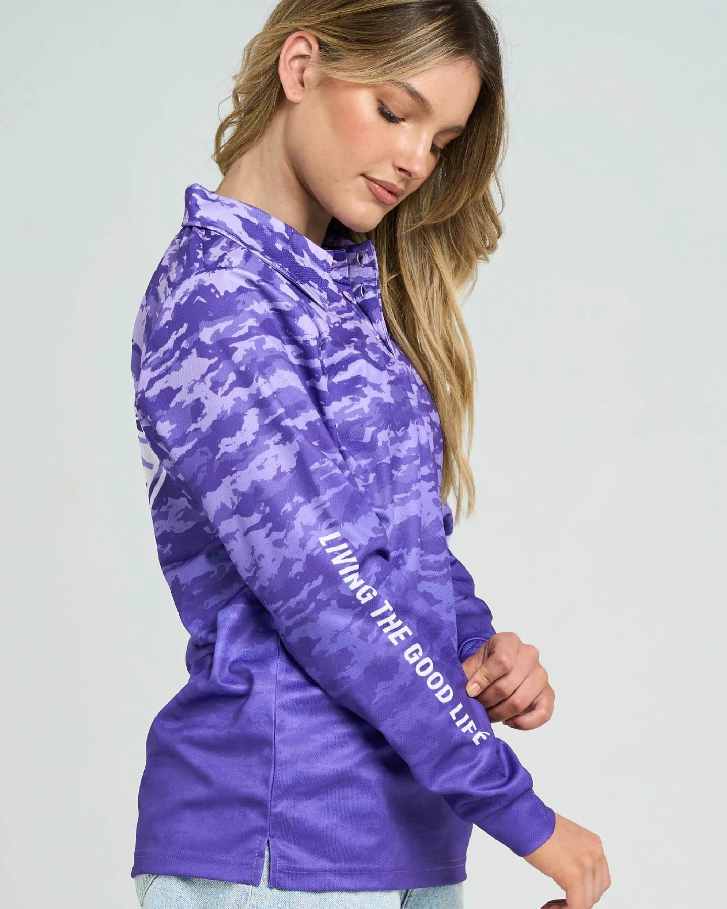 THE MAD HUEYS HUEYS GOOD LIFE WOMENS UPF 50+ FISHING JERSEY