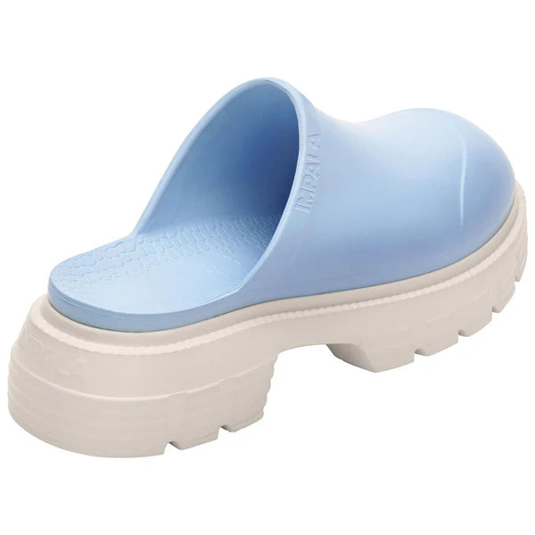 IMPALA BUBBLE SOFT MULE SLIP ON COMFORT SHOE CASUAL EVERYDAY WEAR – BLUE / CREAM