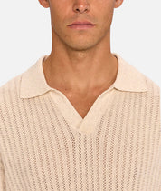 INDUSTRIE BELLANO POLO MENS PREMIUM SMART CASUAL SHORT SLEEVE POLO – OATMEAL MARLE