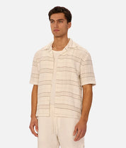 INDUSTRIE CAPARICA SHORT SLEEVE SHIRT - BROWN