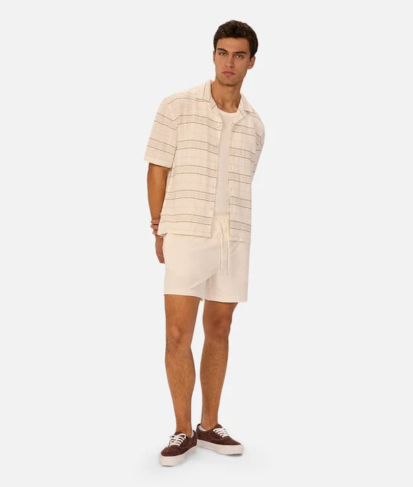 INDUSTRIE CAPARICA SHORT SLEEVE SHIRT - BROWN