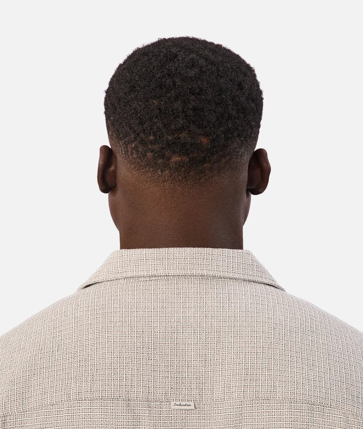 INDUSTRIE THE CHECK MARBELLA SHORT SLEEVE SHIRT – GUNMETAL