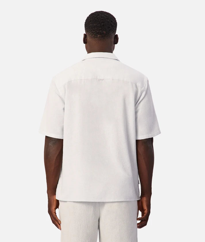 INDUSTRIE THE CHECK MARBELLA SHORT SLEEVE SHIRT – SKY / OFF WHITE