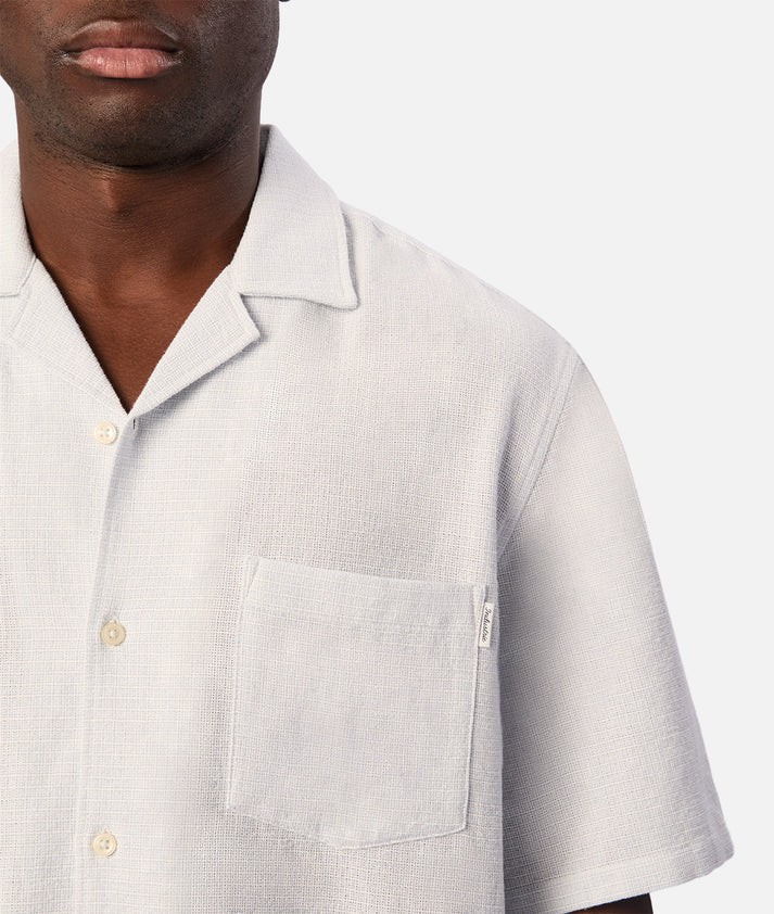 INDUSTRIE THE CHECK MARBELLA SHORT SLEEVE SHIRT – SKY / OFF WHITE