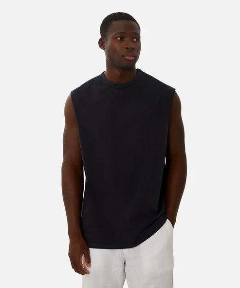 INDUSTRIE THE DEL SUR SLEEVELESS TEE - OD DARK NAVY