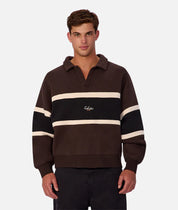 INDUSTRIE THE EASTBOURNE TRACK TOP – BROWN COMBO