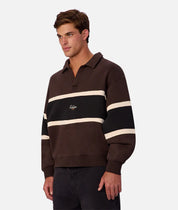 INDUSTRIE THE EASTBOURNE TRACK TOP – BROWN COMBO