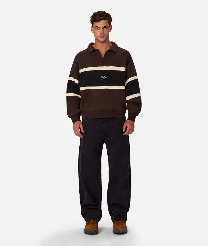 INDUSTRIE THE EASTBOURNE TRACK TOP – BROWN COMBO