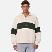INDUSTRIE THE EASTBOURNE TRACK TOP – OATMEAL RICH GREEN