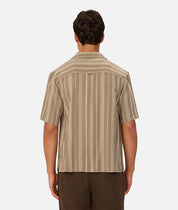 INDUSTRIE FABRIANO SHORT SLEEVE SHIRT MENS LIGHTWEIGHT SUMMER CASUAL FIT – OLIVE STONE