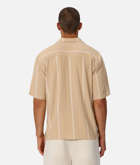 INDUSTRIE FULLERTON SHORT SLEEVE SHIRT MENS LIGHTWEIGHT SUMMER CASUAL FIT – SAFFRON WHITE