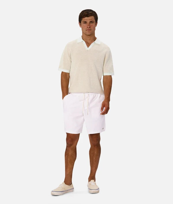INDUSTRIE LAVENO KNIT POLO - MINT / CAMEL