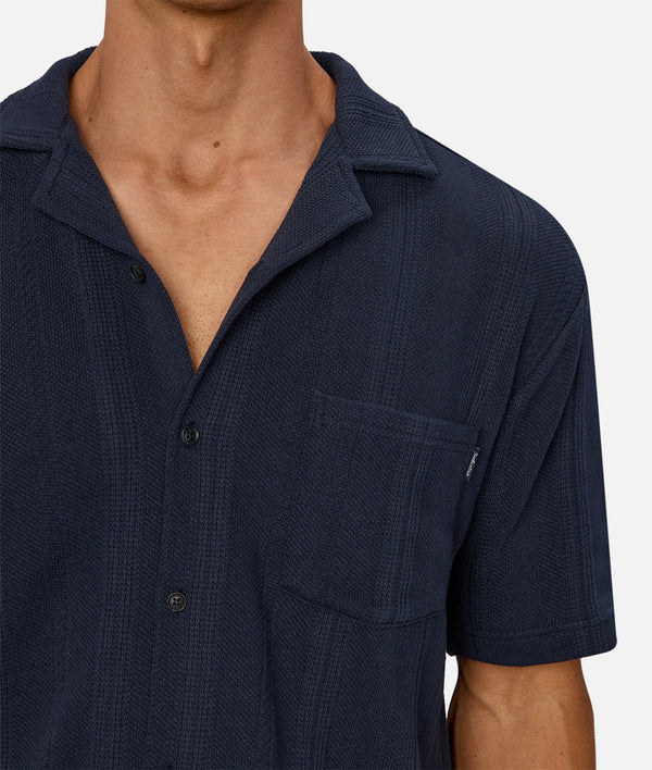 INDUSTRIE MALAGA SHORT SLEEVE SHIRT - NEW NAVY