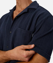 INDUSTRIE MALAGA SHORT SLEEVE SHIRT - NEW NAVY