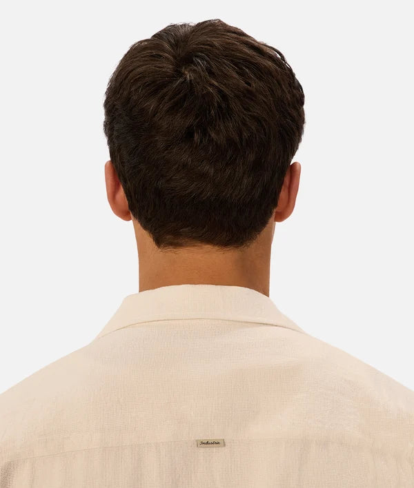 INDUSTRIE MARBELLA SHORT SLEEVE SHIRT - CREAM