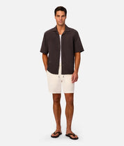 INDUSTRIE MARBELLA SHORT SLEEVE SHIRT - UMBER