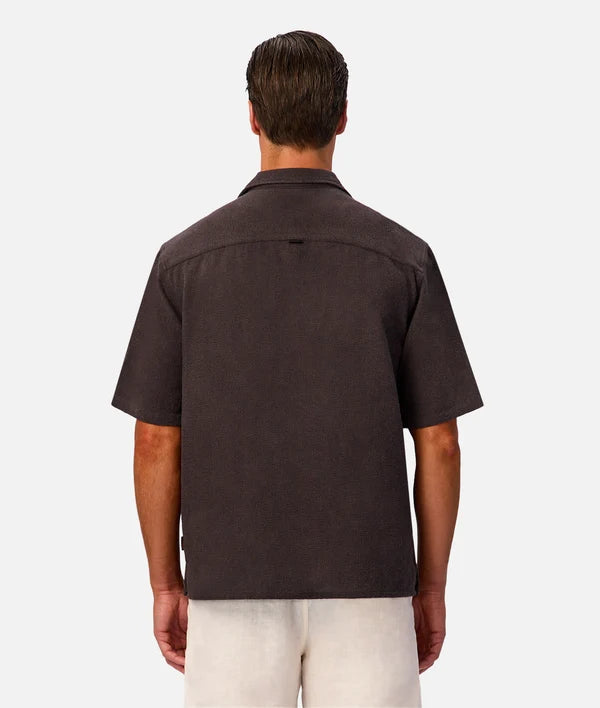 INDUSTRIE MARBELLA SHORT SLEEVE SHIRT - UMBER