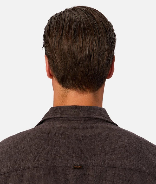 INDUSTRIE MARBELLA SHORT SLEEVE SHIRT - UMBER