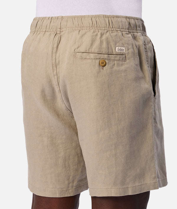 INDUSTRIE MARINA LINEN SHORTS - MOSS
