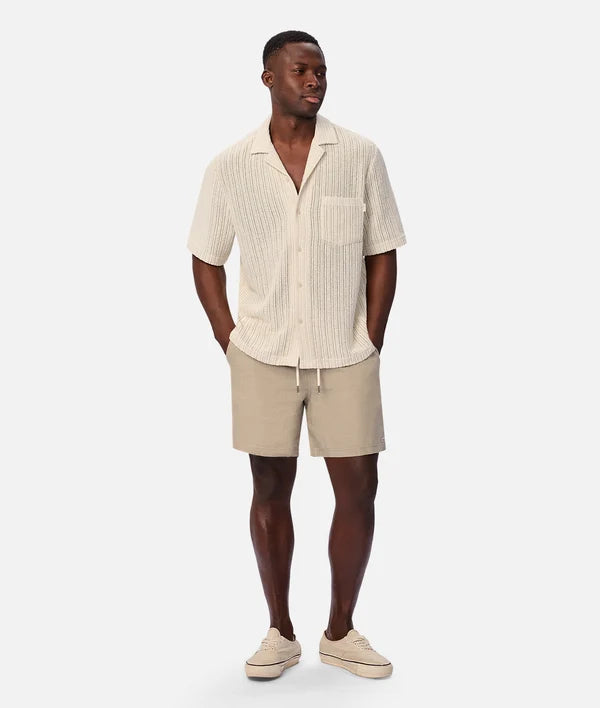 INDUSTRIE MARINA LINEN SHORTS - MOSS