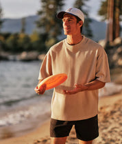 INDUSTRIE MARLON TEE MENS PREMIUM EVERYDAY COTTON T SHIRT – LIGHT CARAMEL