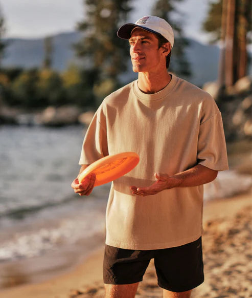 INDUSTRIE MARLON TEE MENS PREMIUM EVERYDAY COTTON T SHIRT – LIGHT CARAMEL