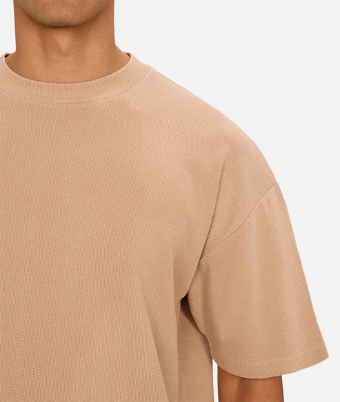 INDUSTRIE MARLON TEE MENS PREMIUM EVERYDAY COTTON T SHIRT – LIGHT CARAMEL