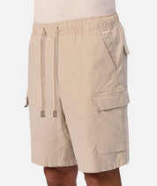 INDUSTRIE PLATOON COMBAT CARGO SHORTS - STONE 25