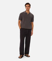 INDUSTRIE RAVENNA WAFFLE KNIT POLO - SLATE 25