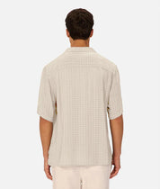INDUSTRIE THE SIRACUSA SHORT SLEEVE SHIRT - EGG SHELL