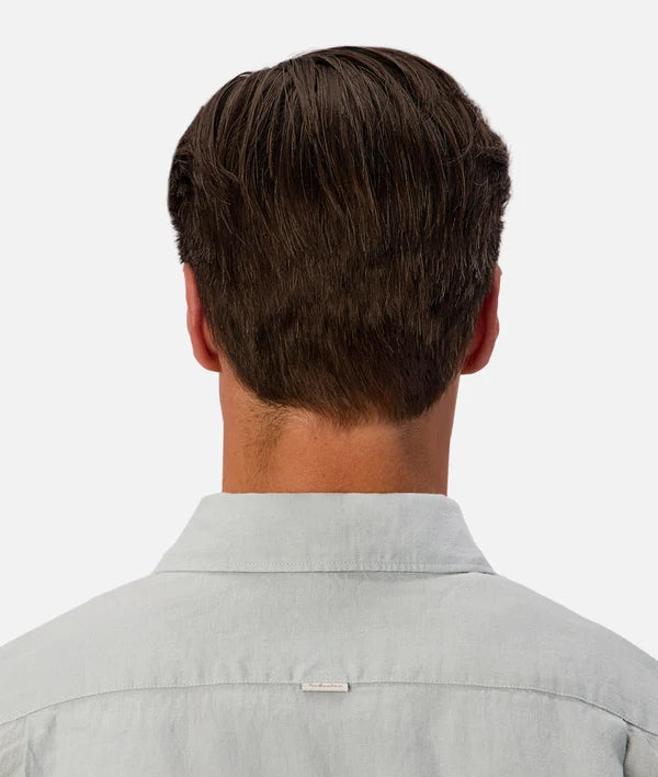 INDUSTRIE ST MARTINS LONG SLEEVE LINEN SHIRT - BLUE HAZE