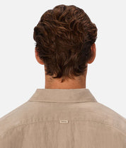INDUSTRIE ST MARTINS LONG SLEEVE LINEN SHIRT MENS LIGHTWEIGHT SUMMER FIT – FAWN