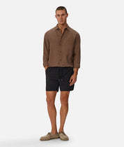 INDUSTRIE ST MARTINS LONG SLEEVE LINEN SHIRT - MACCHIATO