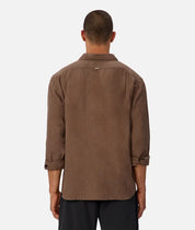 INDUSTRIE ST MARTINS LONG SLEEVE LINEN SHIRT - MACCHIATO