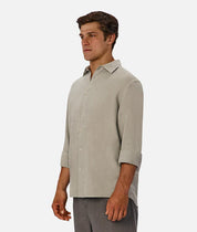 INDUSTRIE ST MARTINS LONG SLEEVE LINEN SHIRT MENS LIGHTWEIGHT SUMMER FIT – SPRUCE