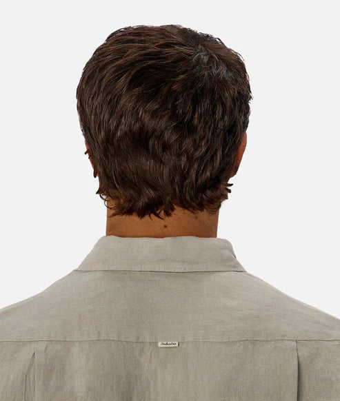 INDUSTRIE ST MARTINS LONG SLEEVE LINEN SHIRT MENS LIGHTWEIGHT SUMMER FIT – SPRUCE