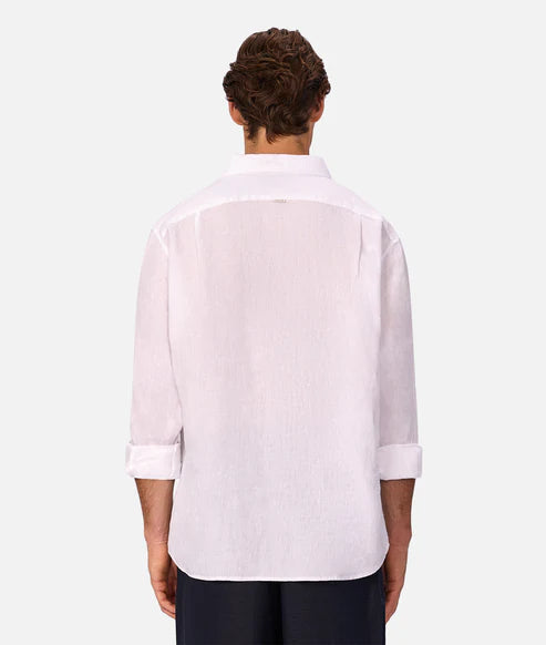 INDUSTRIE THE ST MARTINS LONG SLEEVE LINEN SHIRT - WINTER WHITE