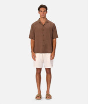 INDUSTRIE ST MARTINS SHORT SLEEVE LINEN SHIRT MENS LIGHTWEIGHT SUMMER FIT – MACCHIATO