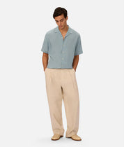 INDUSTRIE ST MARTINS SHORT SLEEVE LINEN SHIRT MENS LIGHTWEIGHT SUMMER FIT – MARINE